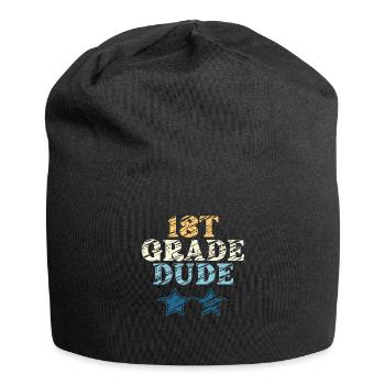 Kindergarten Teacher Funny Student 1st Graduation - Jersey Beanie - black - Front