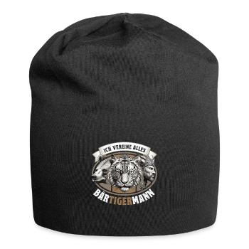 Vikinger Bär Tiger Mann Bärtigermann Wortspiel - Jersey-Beanie - Schwarz - Vorne