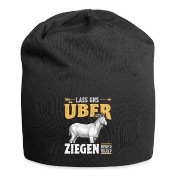 Lustige Ziege mit Spruch Ziegenliebhaber Ziegen - Jersey-Beanie - Schwarz - Vorne