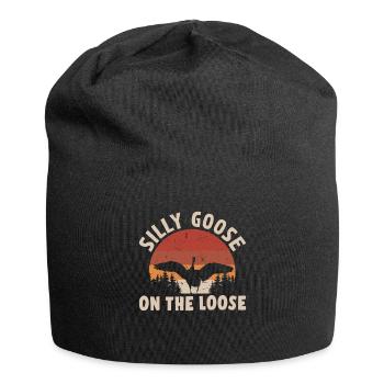 The stupid goose on the loose - Jersey Beanie - black - Front