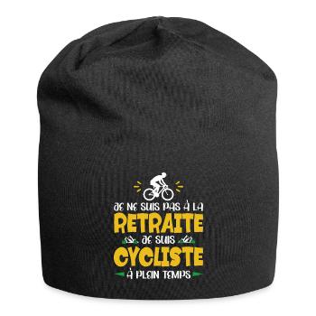 Retraité Cycliste Vélo Humour Cyclisme Retraite - Bonnet en jersey - noir - Devant