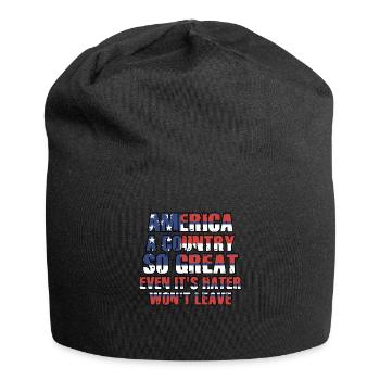 America A Country So Great US Patriotic - Jersey Beanie - black - Front
