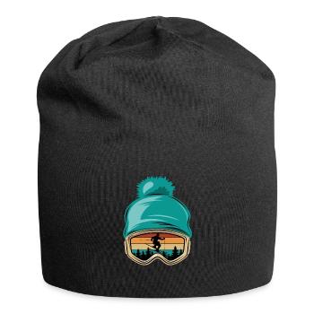 Lunettes de ski, Après-ski, Sports d’hiver, Vacances au ski - Bonnet en jersey - noir - Devant