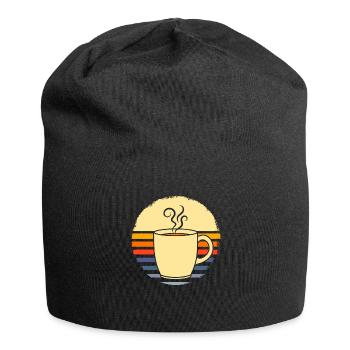 Kaffee Cafe - Jersey-Beanie - Schwarz - Vorne