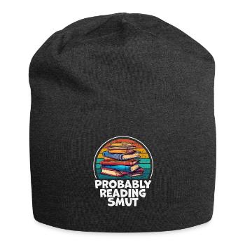 Probably Reading Smut Vintage Books Smut - Jersey Beanie - charcoal grey - Front
