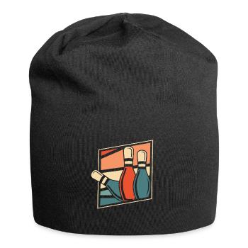 Bowling Bowlen Bowler - Jersey-Beanie - Schwarz - Vorne