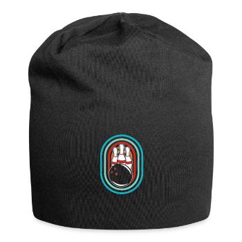 Bowling Bowlen Bowler - Jersey-Beanie - Schwarz - Vorne