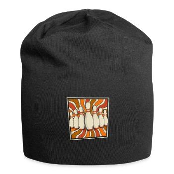 Bowling Bowlen Bowler - Jersey-Beanie - Schwarz - Vorne