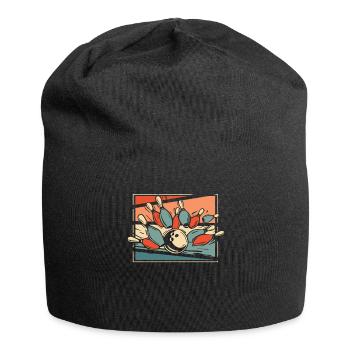 Bowling Bowlen Bowler - Jersey-Beanie - Schwarz - Vorne
