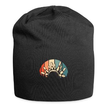 Bowling Bowlen Bowler - Jersey-Beanie - Schwarz - Vorne
