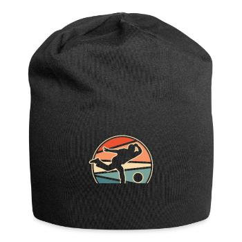 Bowling Bowlen Bowler - Jersey-Beanie - Schwarz - Vorne