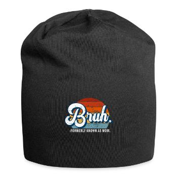 Bruh, früher bekannt als Mama - Jersey-Beanie - Schwarz - Vorne