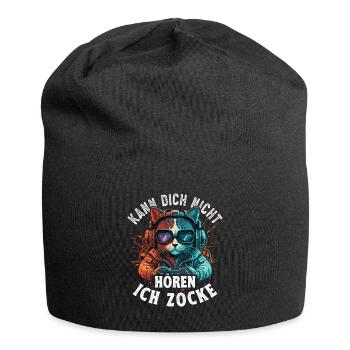 Kann Dich Nicht Hören Ich Zocke Zocker Headset - Jersey-Beanie - Schwarz - Vorne