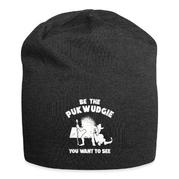 Pukwudgie Kryptide Folklore Mythen - Jersey-Beanie - Anthrazit - Vorne