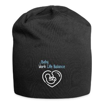 Baby-work-life-balance - Pregnant future - Jersey Beanie - black - Front