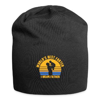 Le meilleur pète du monde, je veux dire mon père - Bonnet en jersey - noir - Devant