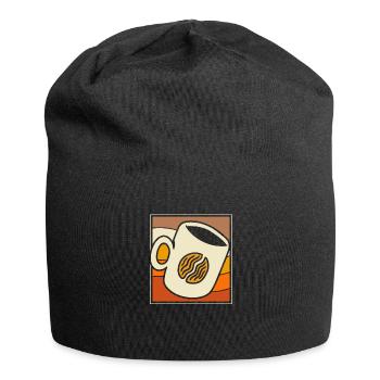 Kaffee Cafe - Jersey-Beanie - Schwarz - Vorne
