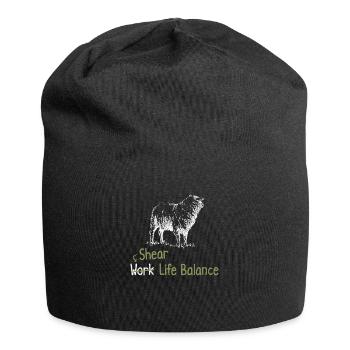 Shear Work Life Balance – Sheep Shepherd - Jersey Beanie - black - Front