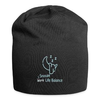 Snooze Équilibre entre vie professionnelle et vie privée - Pyjama de couchage - Bonnet en jersey - noir - Devant