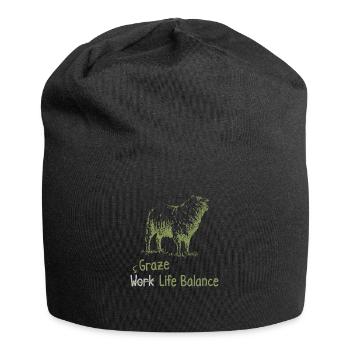 Shear Work Life Balance – Sheep Shepherd - Jersey Beanie - black - Front