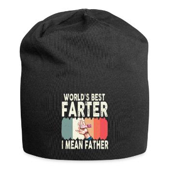 Le meilleur pète du monde, je veux dire mon père - Bonnet en jersey - noir - Devant