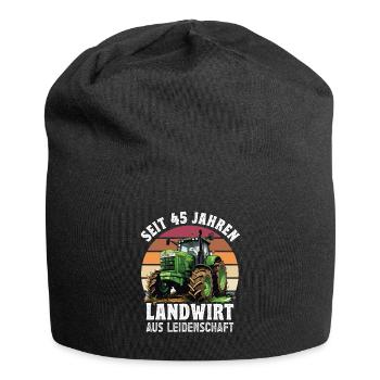 Landwirt aus Leidenschaft Traktor 45 Geburtstag - Jersey-Beanie - Schwarz - Vorne