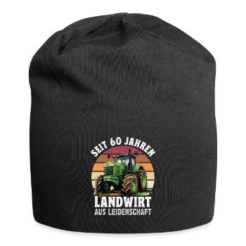 Landwirt aus Leidenschaft Traktor 60 Geburtstag - Jersey-Beanie - Schwarz - Vorne