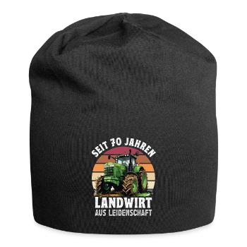 Landwirt aus Leidenschaft Traktor 70 Geburtstag - Jersey-Beanie - Schwarz - Vorne