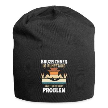 Geschenke Rente 2024 Bauzeichner Ruhestand - Jersey-Beanie - Schwarz - Vorne