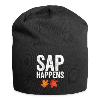 Ahornsirup Baum Klopfen Lustiger Herbst - Jersey-Beanie - Schwarz - Vorne