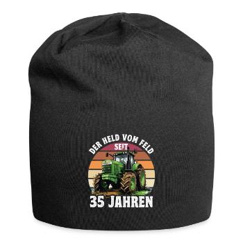 Der held Vom Feld Traktor 28 Geburtstag - Jersey-Beanie - Schwarz - Vorne