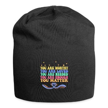 Depression und bipolares Bewusstsein: - Jersey-Beanie - Schwarz - Vorne