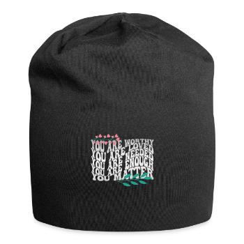 Depression und bipolares Bewusstsein: - Jersey-Beanie - Schwarz - Vorne