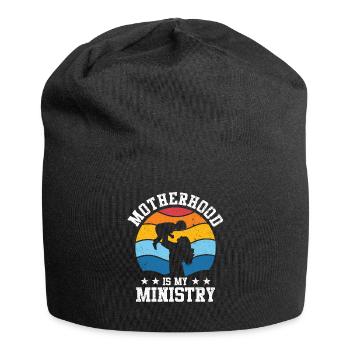 Mutterschaft ist mein Dienst - Jersey-Beanie - Schwarz - Vorne