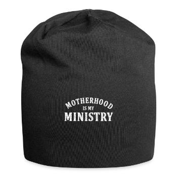 Motherhood Is My Ministry - Jersey Beanie - black - Front