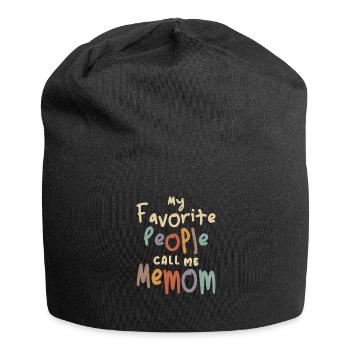 Mes personnes préférées m’appellent Memom - Grand-mère - Bonnet en jersey - noir - Devant