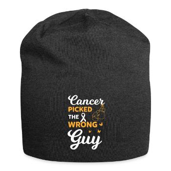 Mauvais garçon élu : sensibilisation au cancer - Bonnet en jersey - charbon - Devant