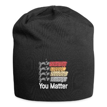 Depression und bipolares Bewusstsein: - Jersey-Beanie - Schwarz - Vorne
