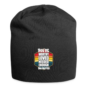 Depression und bipolares Bewusstsein: - Jersey-Beanie - Schwarz - Vorne