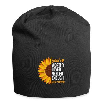 Depression und bipolares Bewusstsein: - Jersey-Beanie - Schwarz - Vorne