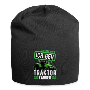 Landwirt Traktorfan Traktor Traktorfahrer Trecker - Jersey-Beanie - Schwarz - Vorne