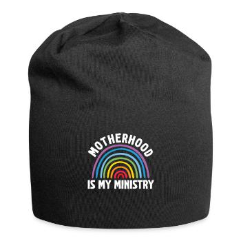 Mutterschaft ist mein Dienst - Jersey-Beanie - Schwarz - Vorne