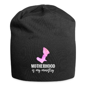 Mutterschaft ist mein Dienst - Jersey-Beanie - Schwarz - Vorne