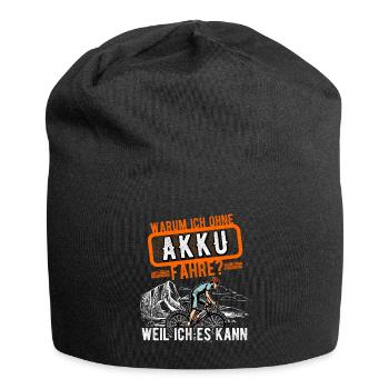 lustiger radfahrer spruch radsportler alter mann - Jersey-Beanie - Schwarz - Vorne