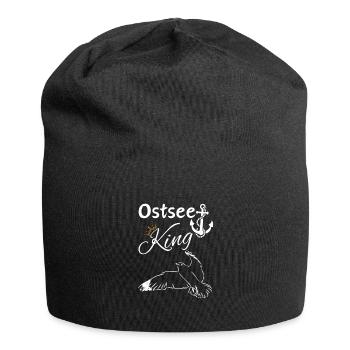 Baltic Sea King-Baltic Sea King Anchor and Seagull - Jersey Beanie - black - Front