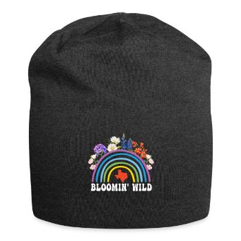 Wildflower Fields Wildflowers Bluebonnet - Jersey Beanie - charcoal grey - Front