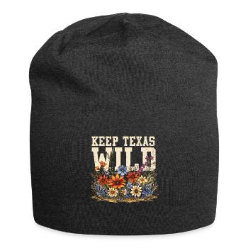 Wildflower Fields Wildflowers Bluebonnet - Jersey Beanie - charcoal grey - Front