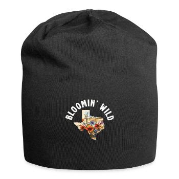 Wildflower Fields Wildflowers Bluebonnet - Jersey Beanie - black - Front