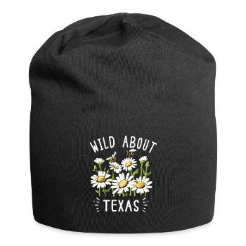 Wildflower Fields Wildflowers Bluebonnet - Jersey Beanie - black - Front