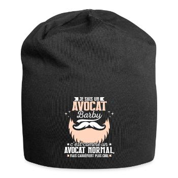Barbe Humour Avocat Barbu - Bonnet en jersey - noir - Devant